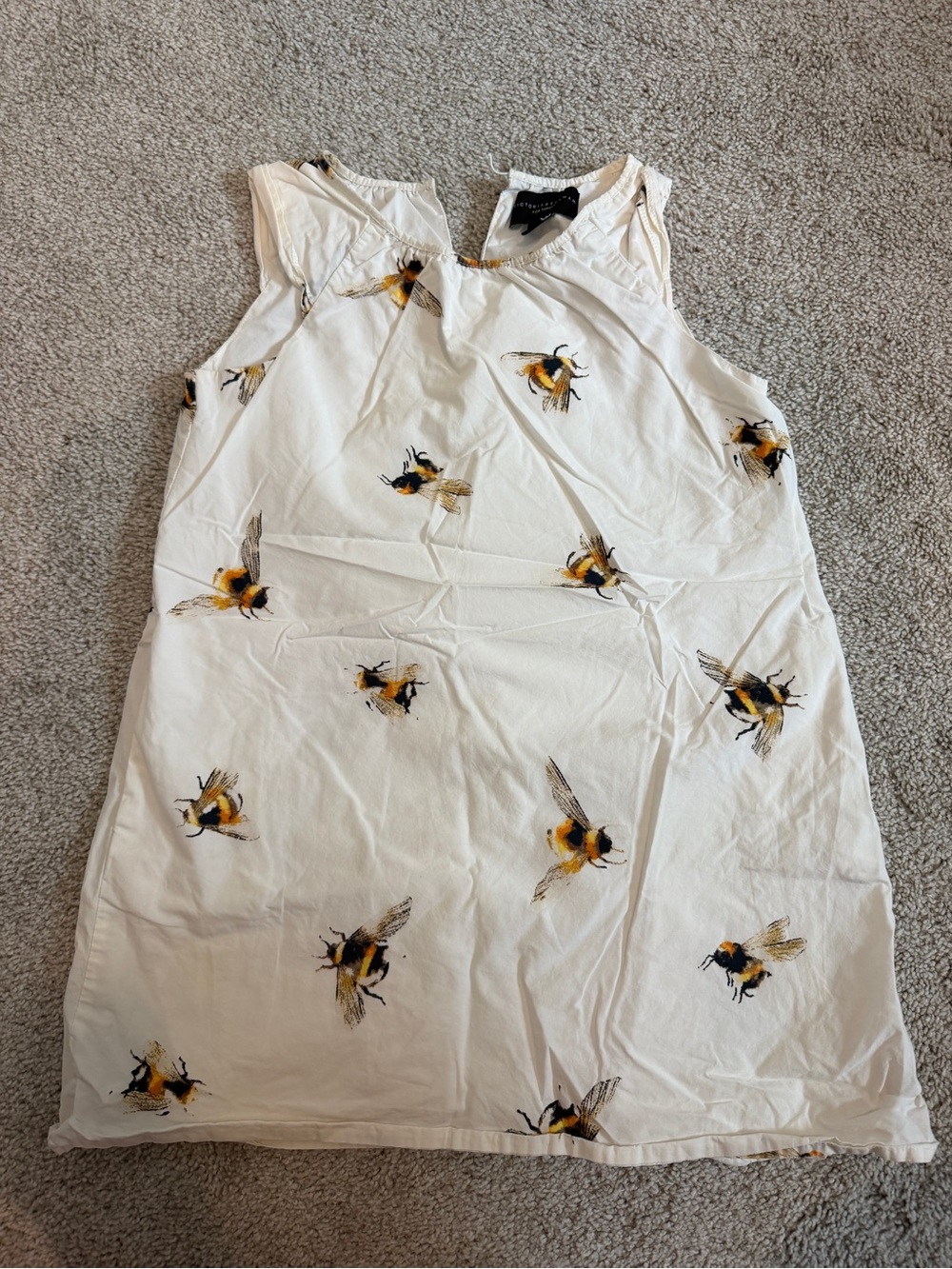 Victoria Beckham x target White Bee Print Sleeveless Dress
